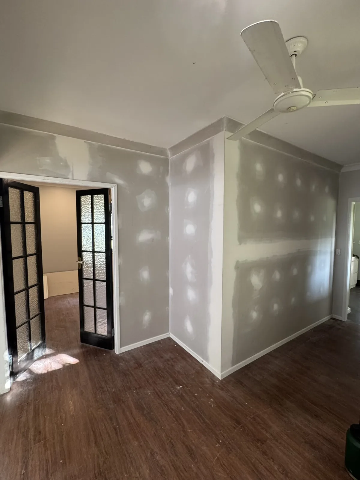 Completed lined and finished internal partition