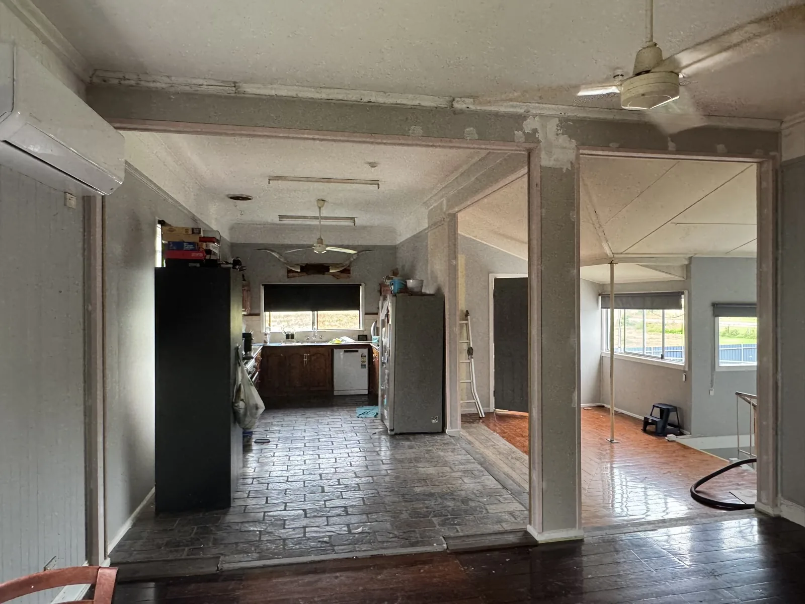 Open interior area before new partition work